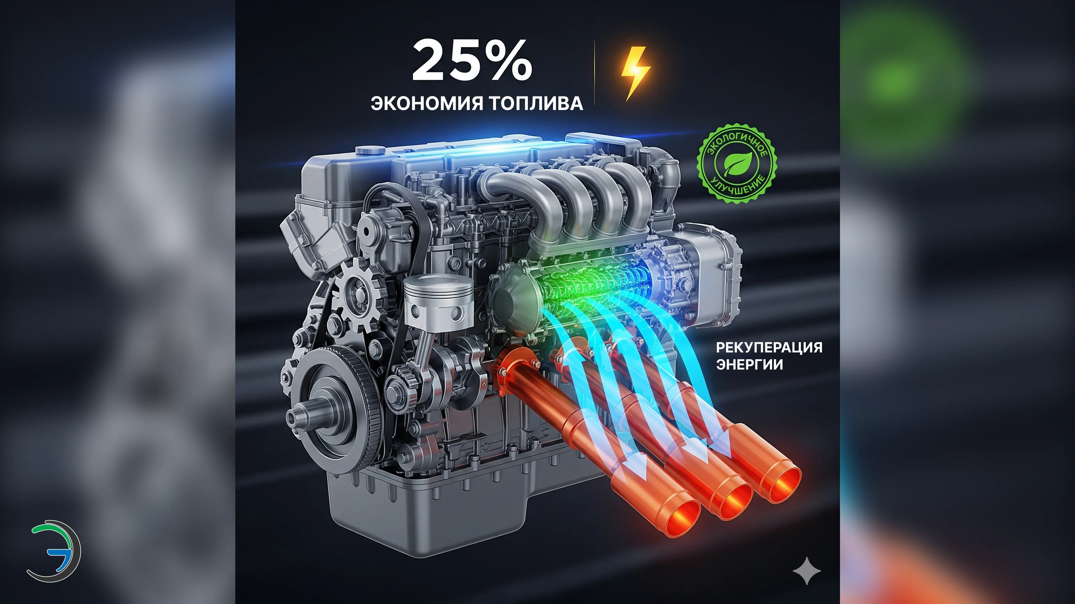 25%-НАЯ ЭКОНОМИЯ ТОПЛИВА ДВС ЗА СЧЁТ РЕКУПЕРАЦИИ ВЫХЛОПНЫХ ГАЗОВ